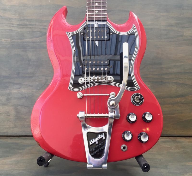 Gibson SG w/Bigsby B3 & Towner Down Tension Bar, Decoboom 